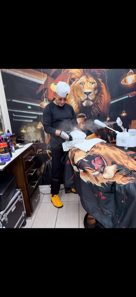 Interior de la barbería